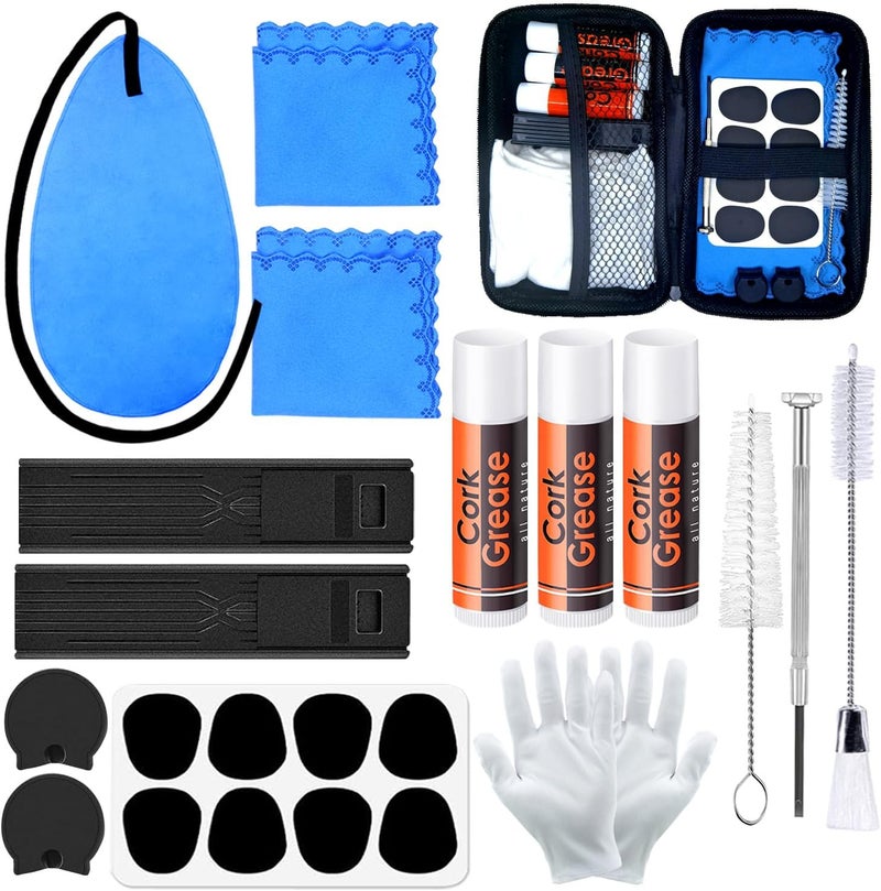 Mereido Clarinet Cleaning Kit with Case, Saxophone Cleaning Kit, Clarinet & Saxophone Care Kit, Maintenance Kit with Case for Wind & Woodwind Instrument - Image 1